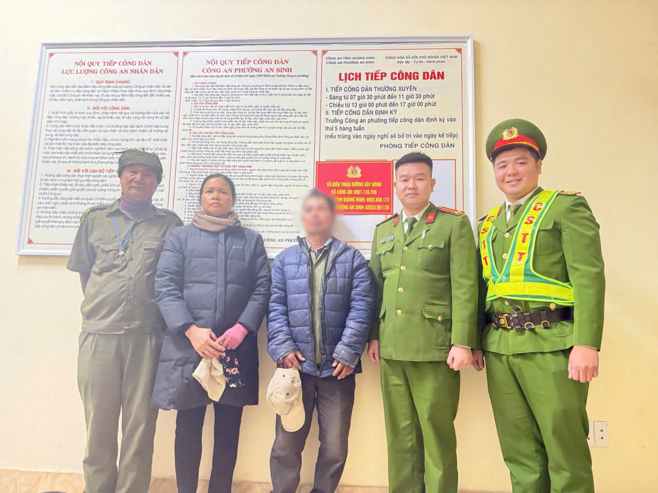 Công an phường Thủy Nguyên khẩn trương tìm thấy công dân trên địa bàn đi lạc sang tỉnh Quảng Ninh